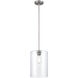Moven 1 Light 9 inch Satin Nickel Mini-Pendant Ceiling Light
